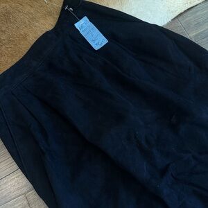 Vakko Black Suede Skirt